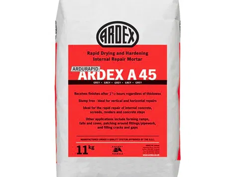 Ardex Ardurapid A45 Rapid Drying And Hardening Internal Repair Mortar 11kg Bag