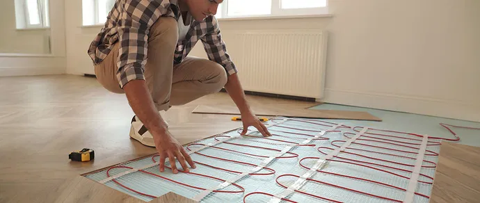 Underfloor heating for wooden floors