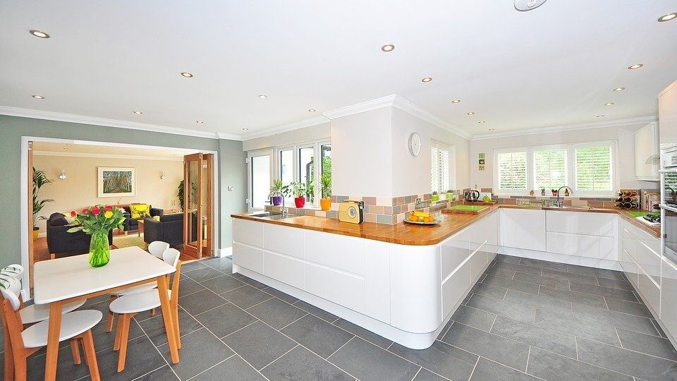 How to make vinyl floor shine 1 Beautiful vinyl tiles in a home in the UK.