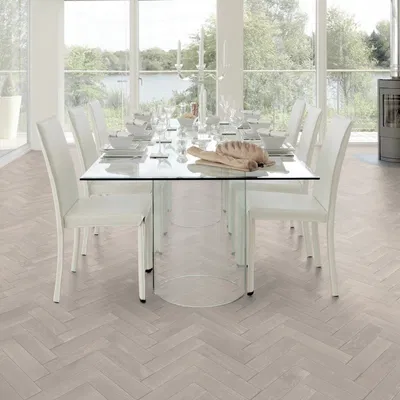 Timba Floor Engineered Herringbone Oak - Brushed And Oiled Whitewashed Grey 4416