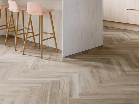 Polyflor Camaro Rigid Core - Waterside Oak Herringbone RPQ4143