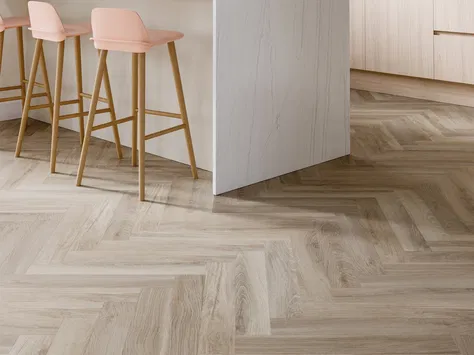 Polyflor Camaro Rigid Core - Waterside Oak Herringbone RPQ4143