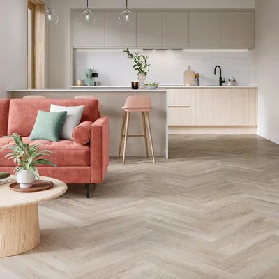 Polyflor Camaro Rigid Core - Waterside Oak Herringbone RPQ4143