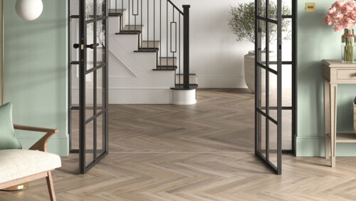 Naked Blond Oak Herringbone RPQ4144