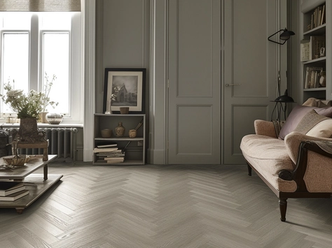 Royal Click Pro Herringbone Weathered Grey Oak