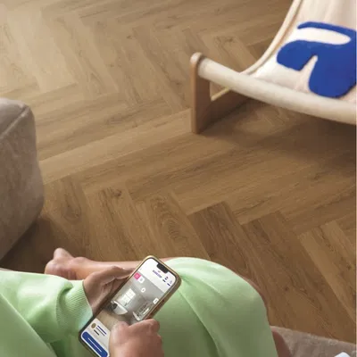 Quick-Step Alpha Ciro Herringbone - Botanic Caramel Oak AVHBU40364