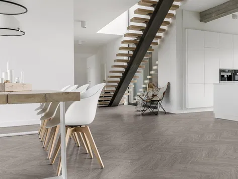 Luvanto Design Herringbone - Washed Grey Oak