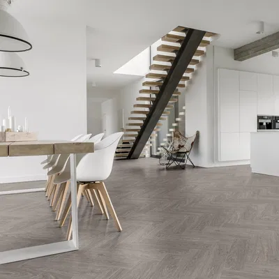 Luvanto Design Contemporary Herringbone - Washed Grey Oak