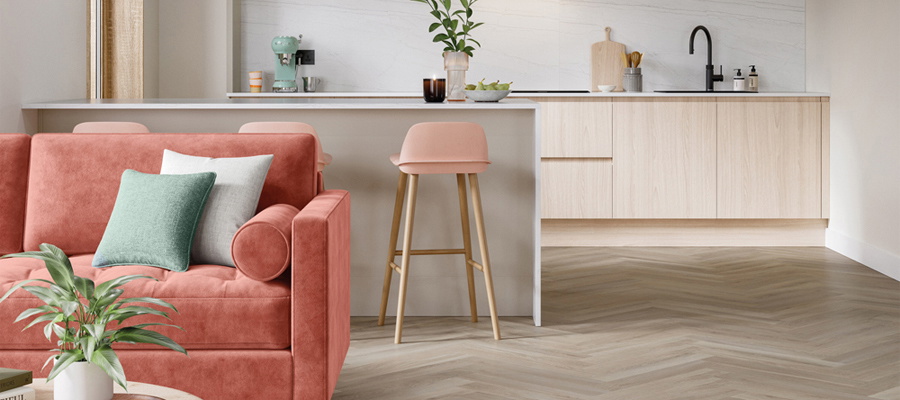 Practical & stylish kitchen flooring ideas 8 herringbone kitchen