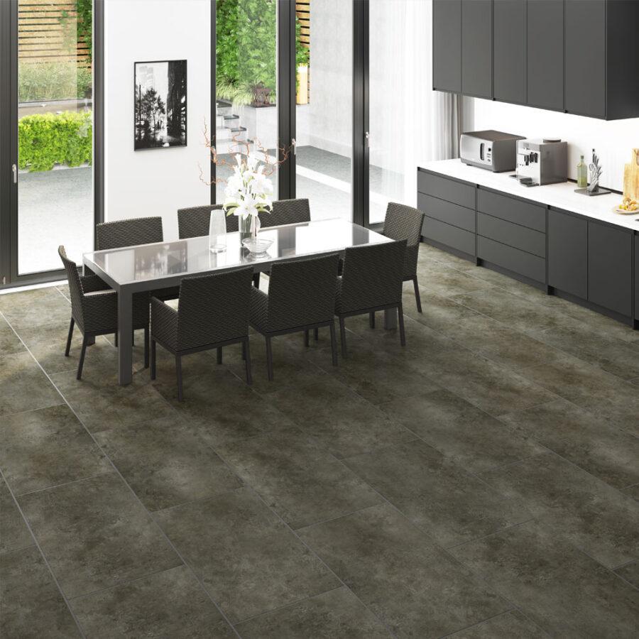 FirmFit Pre-Grouted Tiles – Riven Grey Stone LT-1419