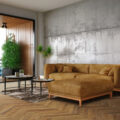 Chene Engineered 14/3 x 90mm Herringbone – Brushed Cognac