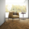 Chene Engineered 14/3 x 90mm Herringbone – Double Smoked Lacquered