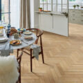 Chene Engineered 14/3 x 90mm Herringbone – Smoked White Oiled