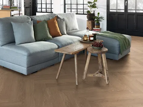 Egger NatureSense Herringbone - Brown Baronia Oak EL2134