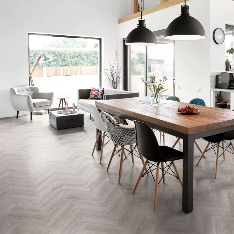 Luvanto Design Contemporary Herringbone -  Pearl Oak
