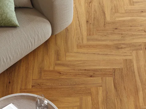 Polyflor Fusionline - Honey Rich Oak Large Parquet 1071