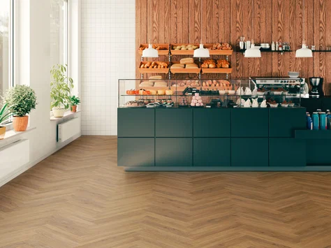 Polyflor Fusionline - Honey Rich Oak Small Parquet 1095