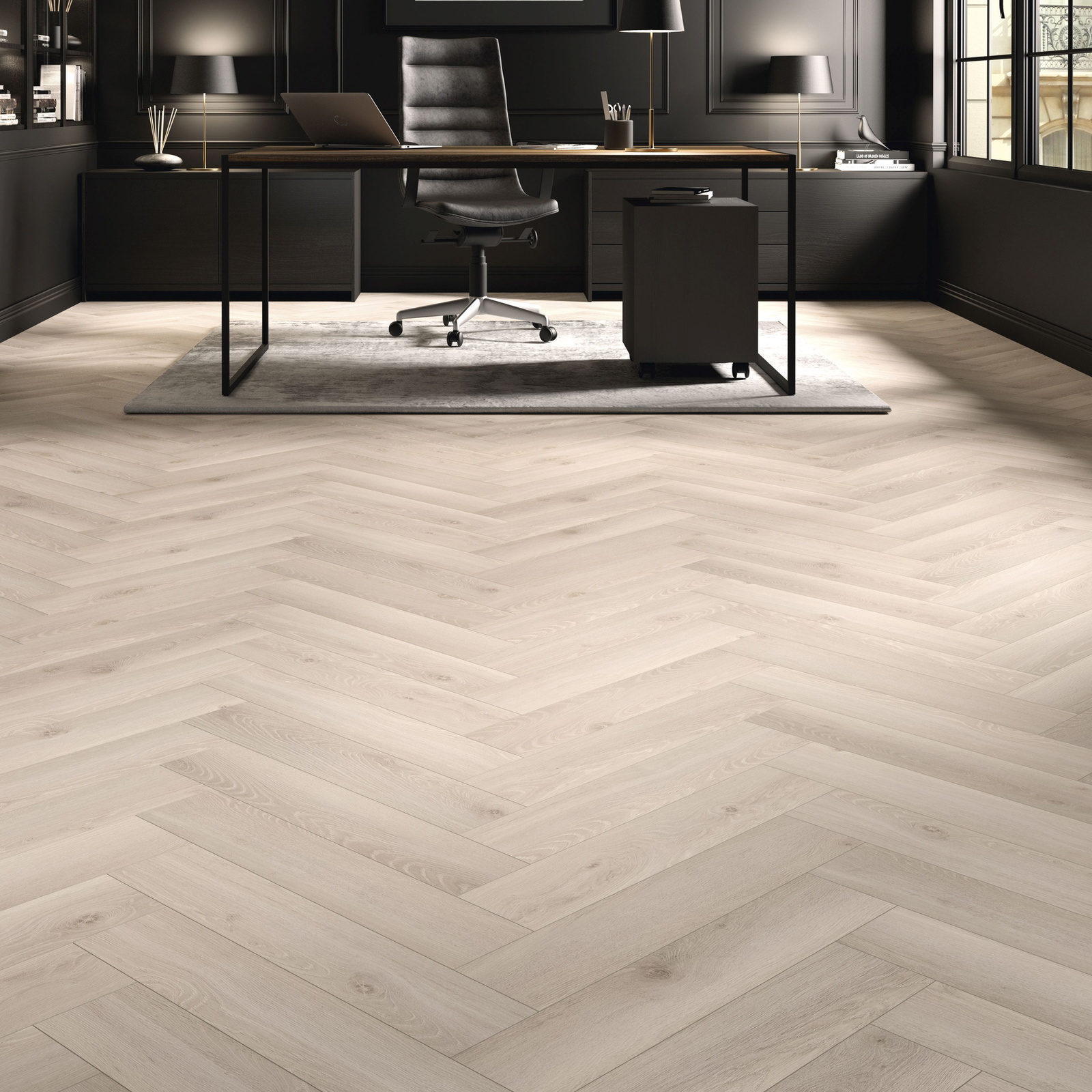 Alsafloor Solid Plus Herringbone - Beige Oak
