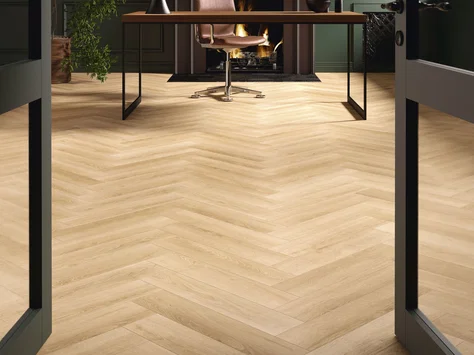 Alsafloor Solid Plus Herringbone - Sandalwood Oak