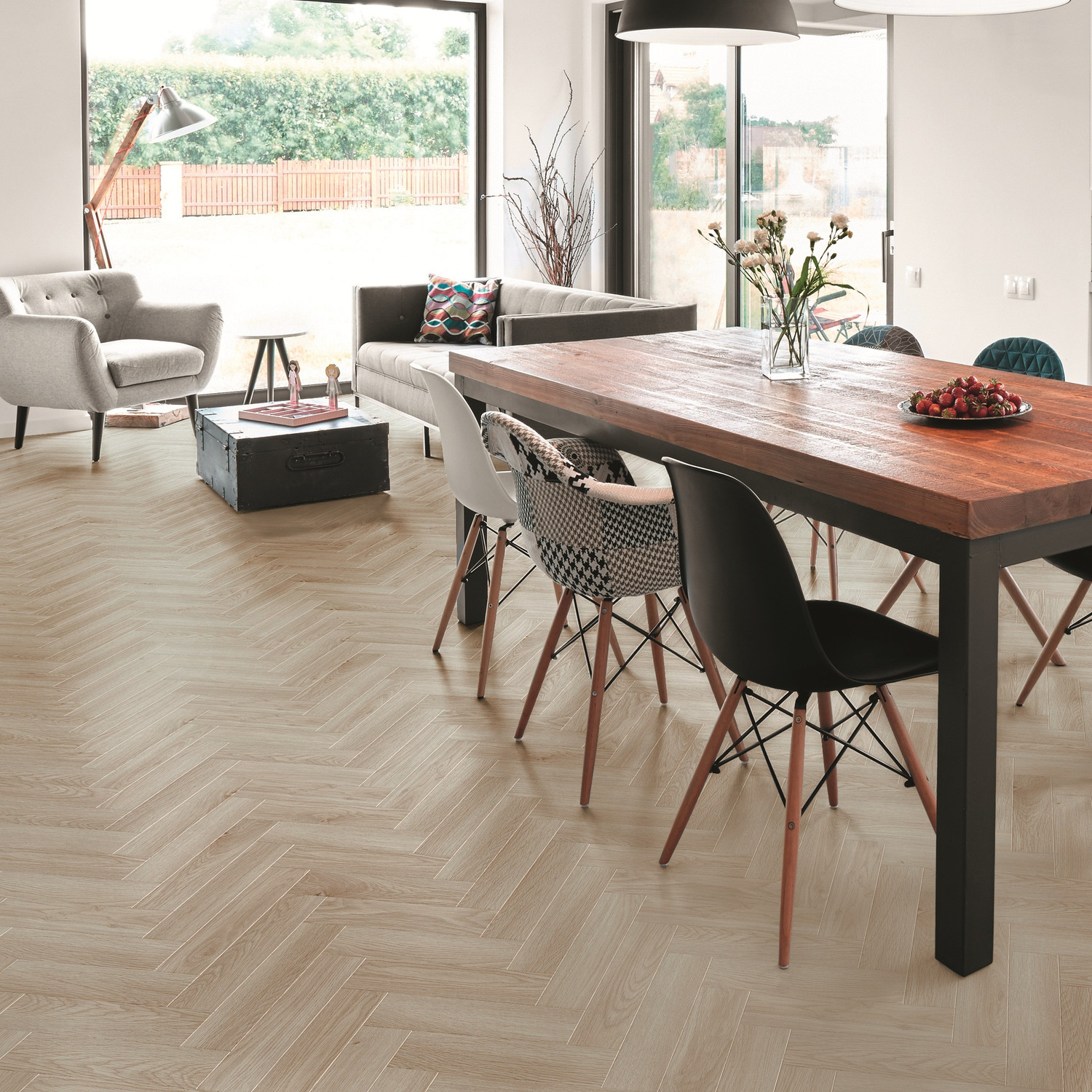 Luvanto Premium Click Plus Herringbone - Latte Oak